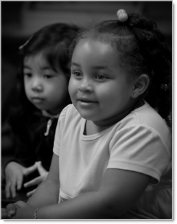 smiling young girl of color 