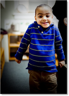 prek boy student in blue shirt